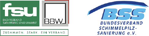 Logo des Fachverband Sanierung und Umwelt und Bundesverband Schimmelpilz Sanierung e.V